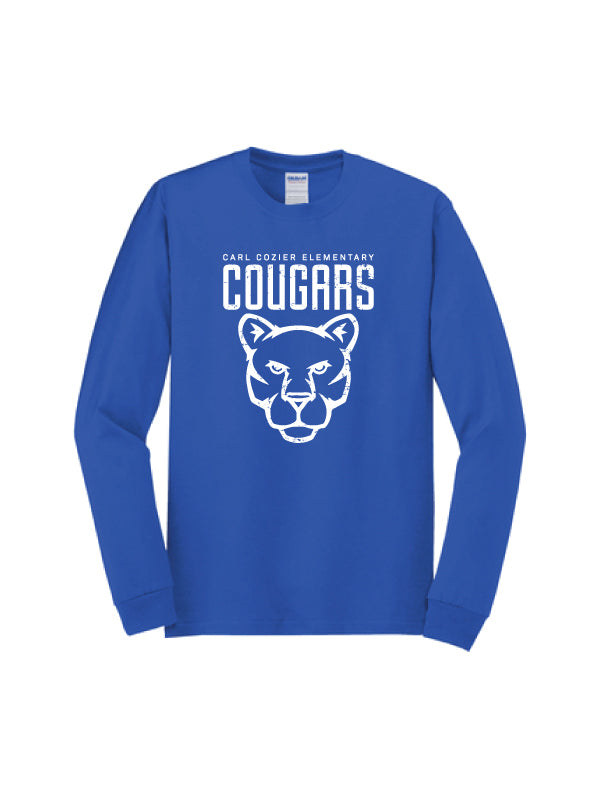 Adult Long Sleeve T-Shirt, Cougar Head