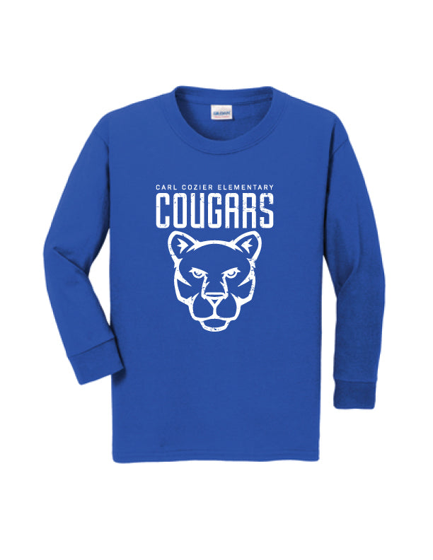 Youth Long Sleeve T-Shirt, Cougar Head